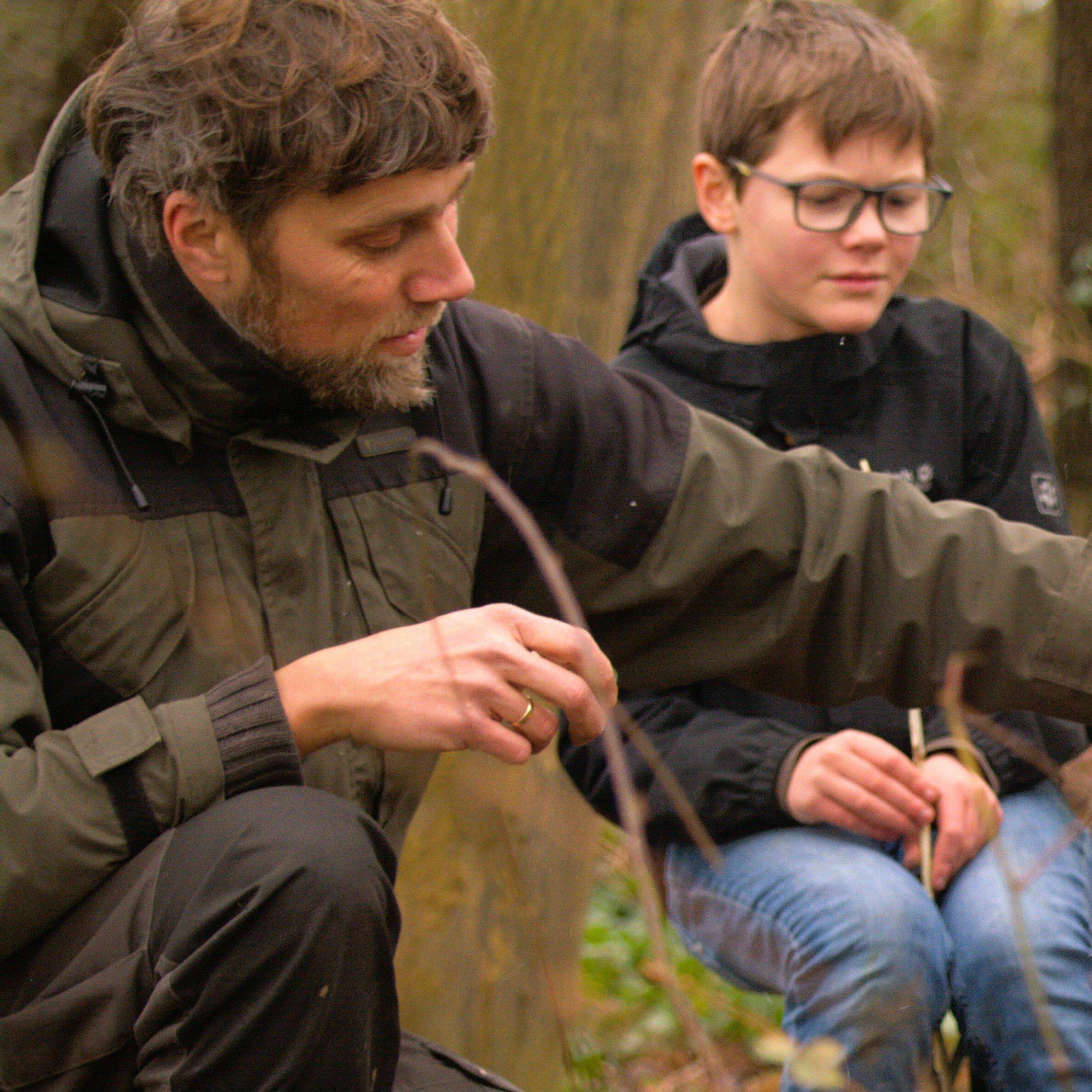 Brammert Waagmeester begeleidt de outdoor activiteiten voor kinderen van BosBrein